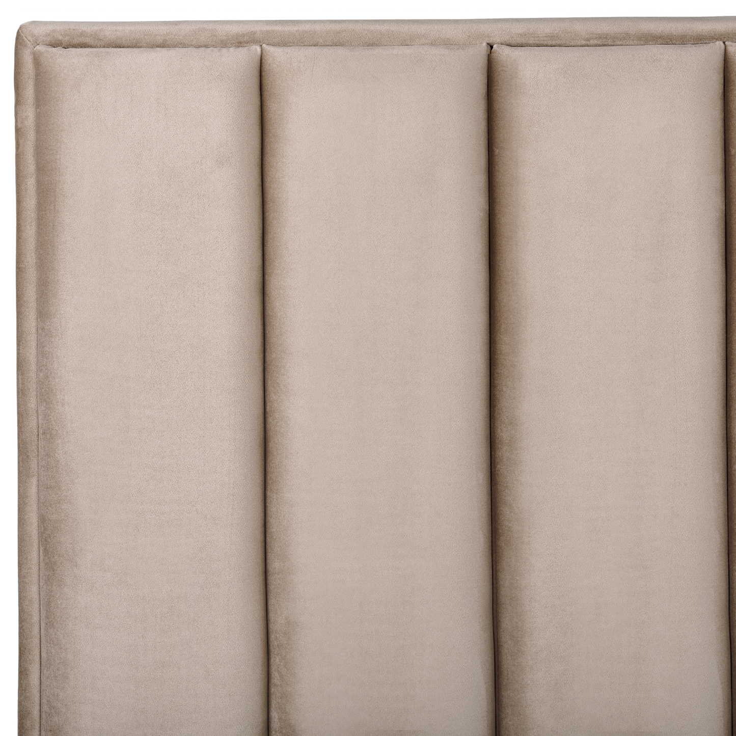 Bett mit Stauraum Samtstoff SEZANNE 140 x 200 cm Taupe