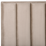 Bett mit Stauraum Samtstoff SEZANNE 140 x 200 cm Taupe