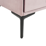 Nachttisch mit 2 Schubladen SEZANNE Samtstoff Rosa