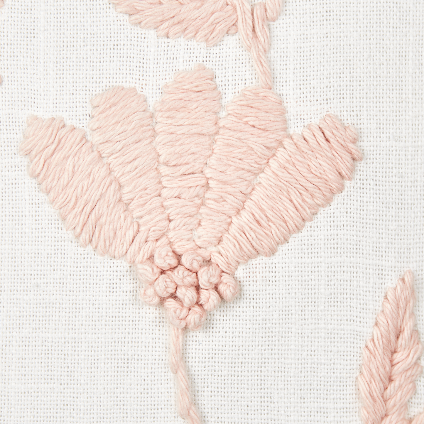 Dekokissen Stickerei Baumwolle Pastellrosa LUDISIA 45 x 45 cm