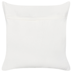 Baumwollkissen mit gesticktem Blumenmuster 45 x 45 cm Weiss und Blau LUDISIA