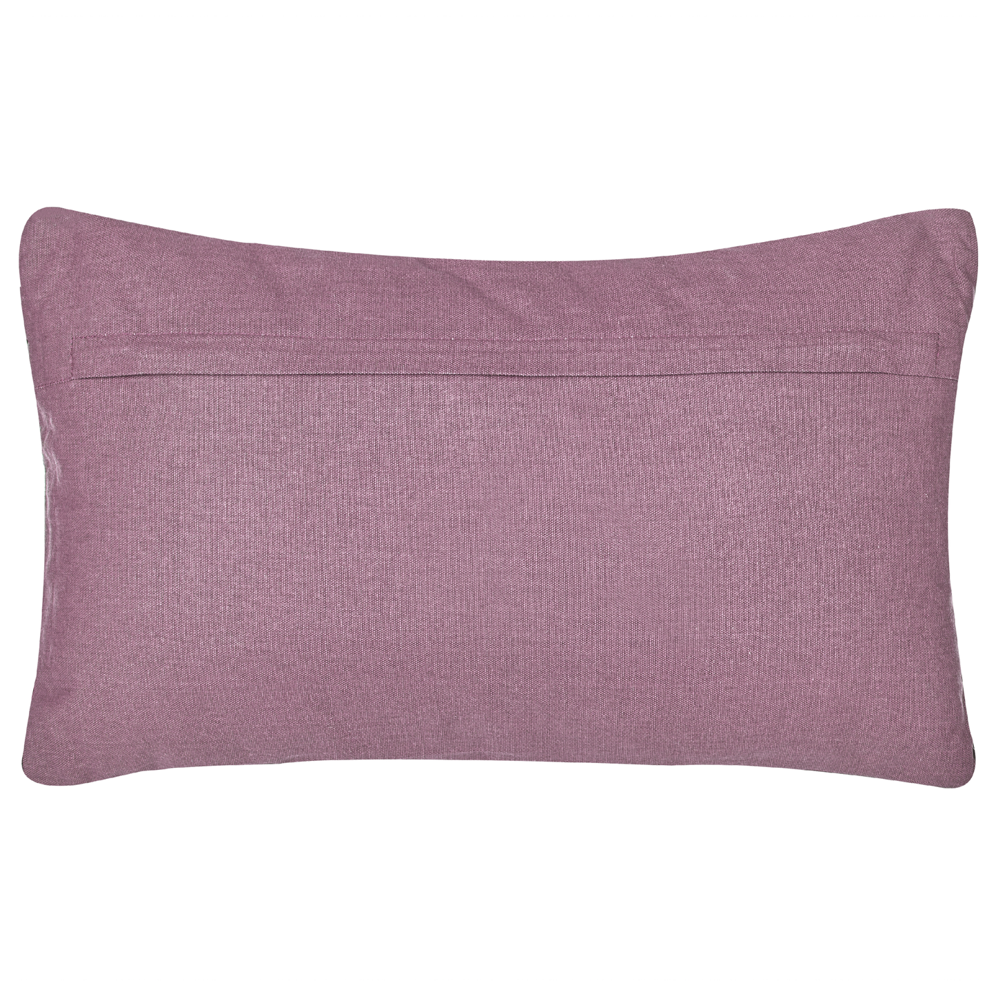 Dekokissen Stickerei Samtstoff Violett DAYLILY 30 x 50 cm