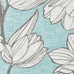 Dekokissen 2er Set CYANOTIS Baumwolle 45 x 45 cm Hellblau Blumenmuster