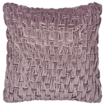 Dekokissen 2er Set CHIRITA Samtstoff 45 x 45 cm Violett Ohne Muster