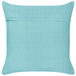 Dekokissen Muschelmuster Samtstoff türkis / gold 45 x 45 cm PANDOREA