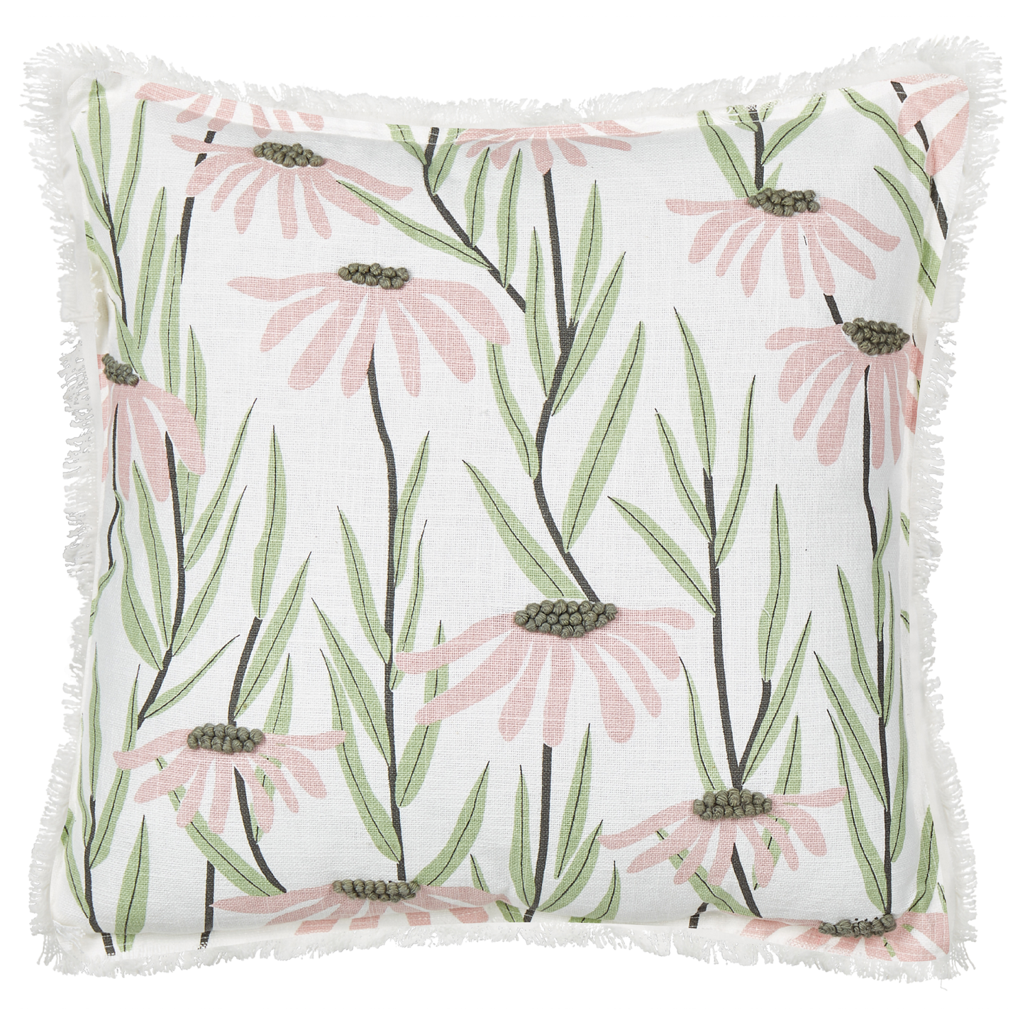 Dekokissen 2er Set GYNURA Baumwolle 45 x 45 cm Bunt Blumenmuster