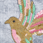 Dekokissen 2er Set RUELLIA Samtstoff 45 x 45 cm Grau Tiermuster