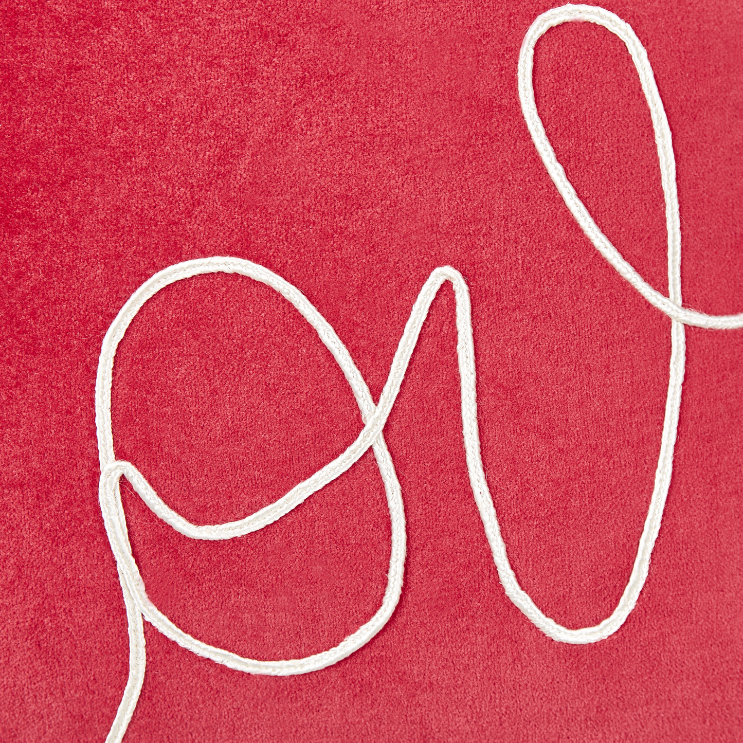 Dekokissen SIDERASIS Samtstoff 45 x 45 cm Rot Mit Aufschrift