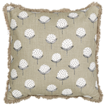 Dekokissen 2er Set PSILOTALES Baumwolle 45 x 45 cm Beige Blumenmuster