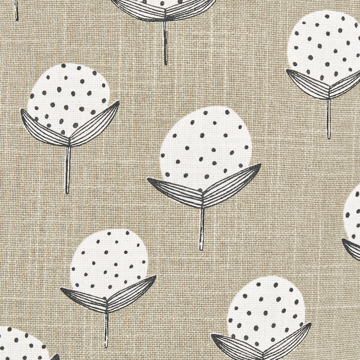 Dekokissen 2er Set PSILOTALES Baumwolle 45 x 45 cm Beige Blumenmuster