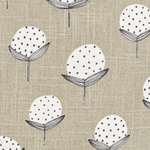 Dekokissen 2er Set PSILOTALES Baumwolle 45 x 45 cm Beige Blumenmuster