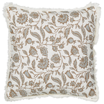 Dekokissen 2er Set LIVISTONA Baumwolle 45 x 45 cm Weiss Blumenmuster