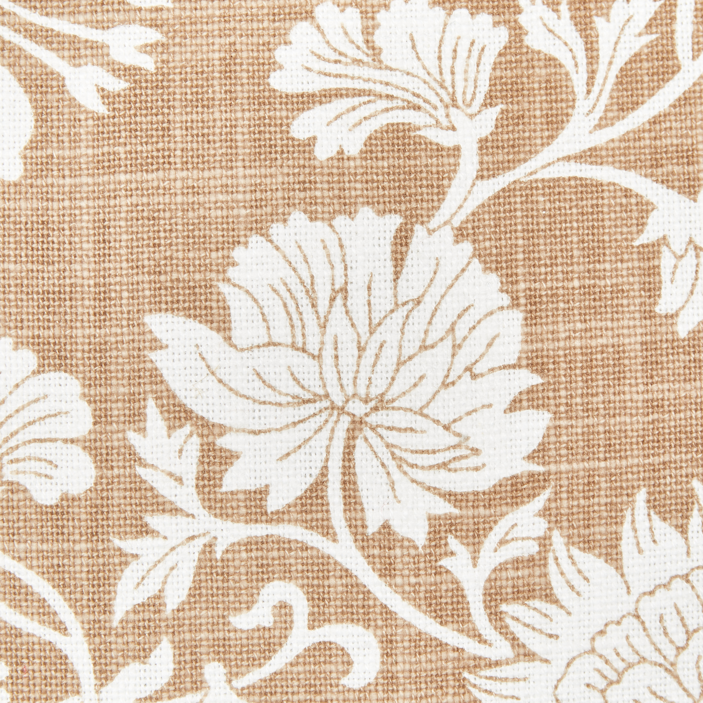 Dekokissen 2er Set NOTELEA Baumwolle 45 x 45 cm Beige Blumenmuster