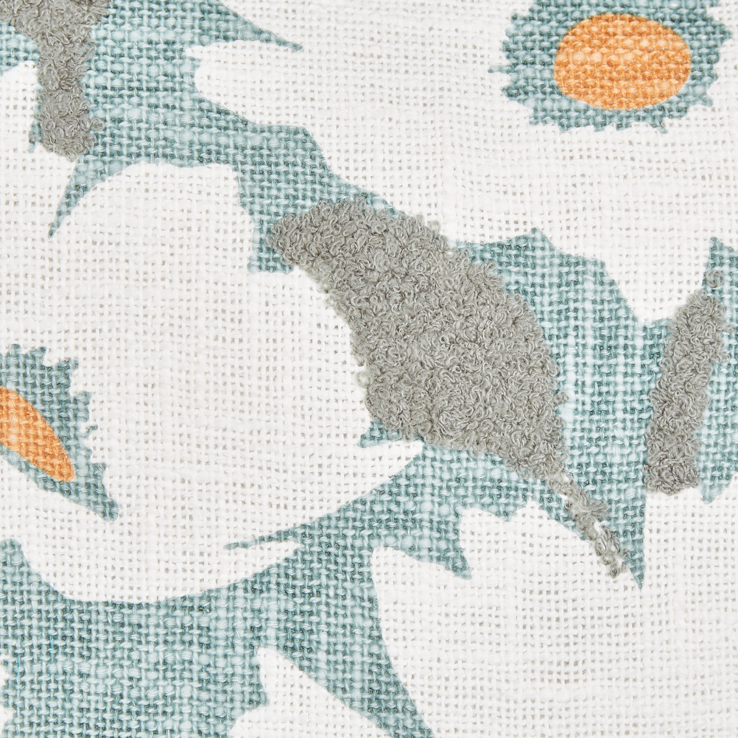 Dekokissen 2er Set JATROPHA Baumwolle 45 x 45 cm Hellblau Blumenmuster