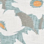 Dekokissen 2er Set JATROPHA Baumwolle 45 x 45 cm Hellblau Blumenmuster