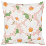 Dekokissen 2er Set JATROPHA Baumwolle 45 x 45 cm Rosa Blumenmuster