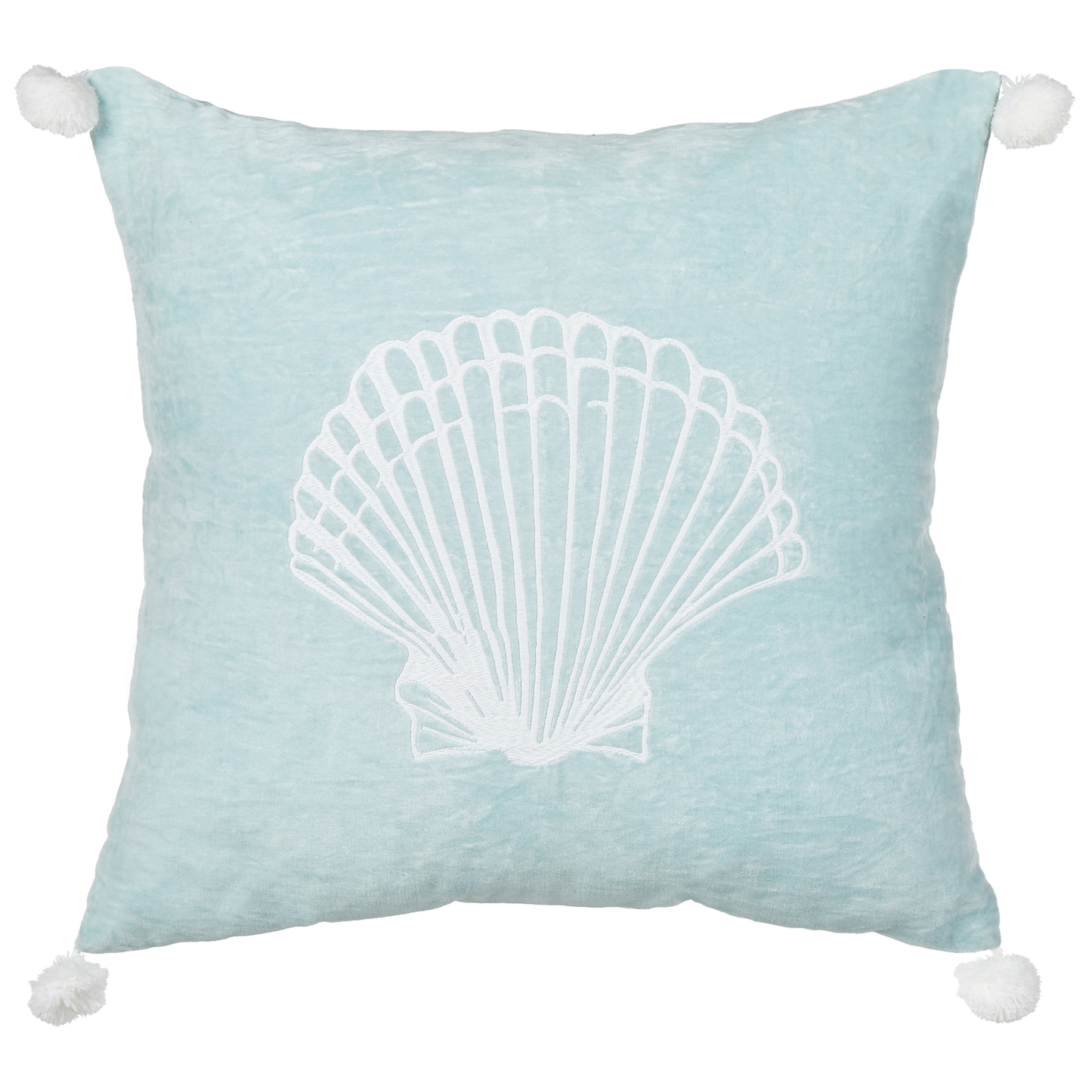 Dekokissen 2er Set LEATHESIA Samtstoff 45 x 45 cm Hellblau Abstraktes Muster