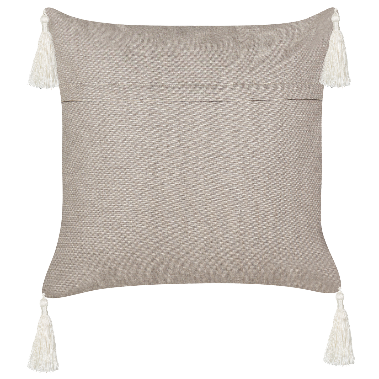 Dekokissen MAZZAELLA Samtstoff 45 x 45 cm Taupe Pflanzenmuster