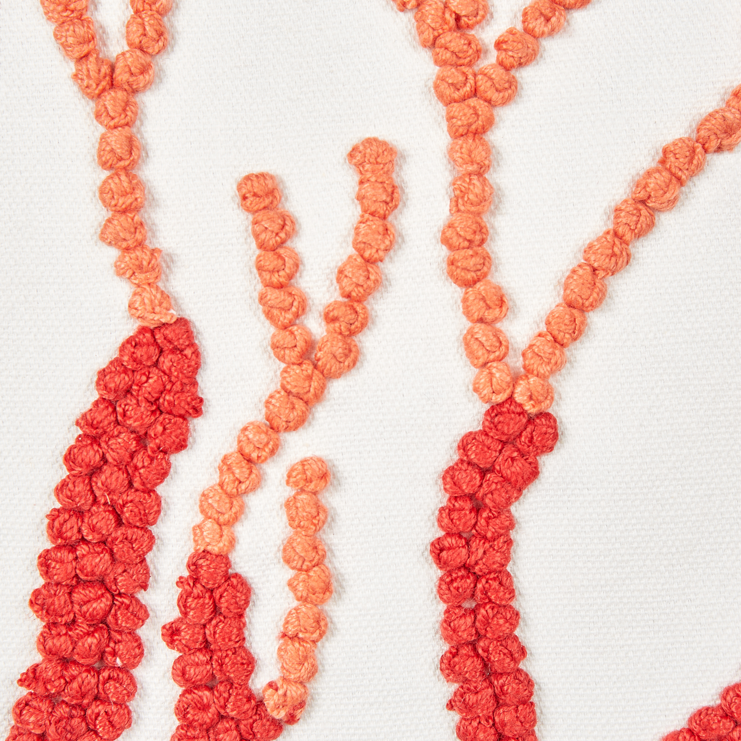 Dekokissen 2er Set CORALIUM Baumwolle 45 x 45 cm Weiss Pflanzenmuster