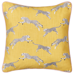 Dekokissen 2er Set ARALES Baumwolle 45 x 45 cm Gelb Tiermuster