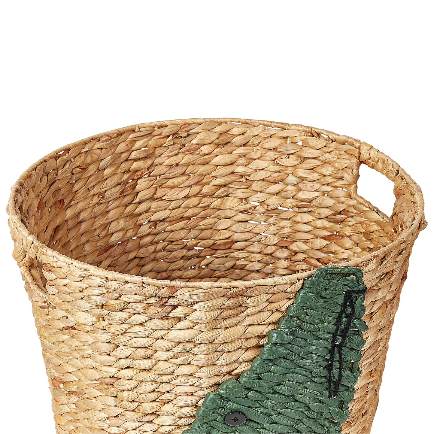 Aufbewahrungskorb Wasserhyazinthe naturfarben Krokodilmotiv 41 cm LOXTON