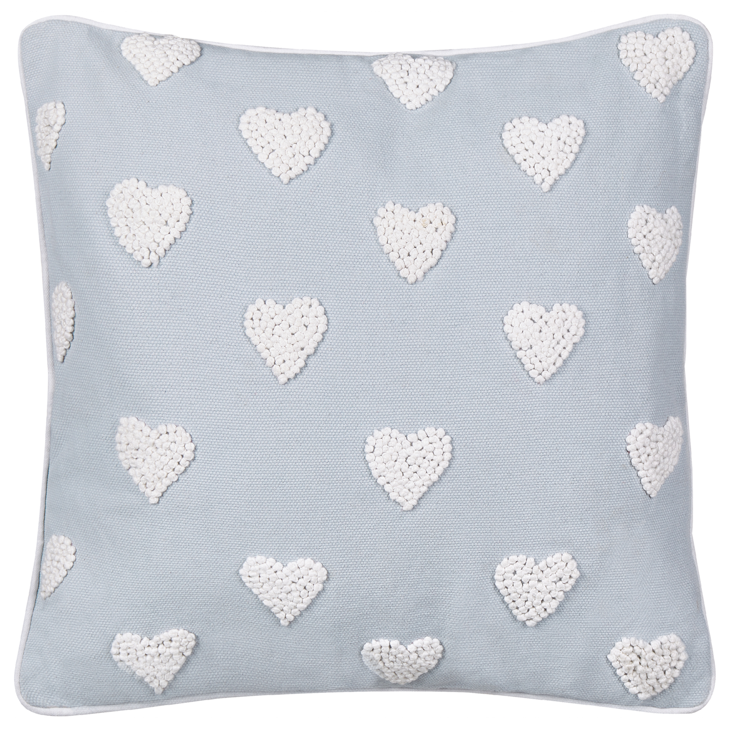 Dekokissen Herzen Baumwolle grau 45 x 45 cm 2er Set GAZANIA
