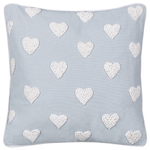Dekokissen Herzen Baumwolle grau 45 x 45 cm 2er Set GAZANIA