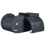 Aufbewahrungskorb Wasserhyazinthe schwarz 68 x 30 cm ORANIA