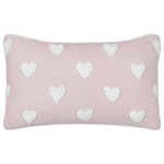 Dekokissen Herzen Baumwolle pastellrosa 30 x 50 cm 2er Set GAZANIA