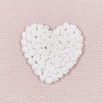 Dekokissen Herzen Baumwolle pastellrosa 30 x 50 cm GAZANIA