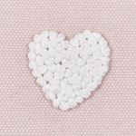 Dekokissen Herzen Baumwolle pastellrosa 45 x 45 cm 2er Set GAZANIA