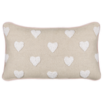 Dekokissen Herzen Baumwolle beige 30 x 50 cm 2er Set GAZANIA