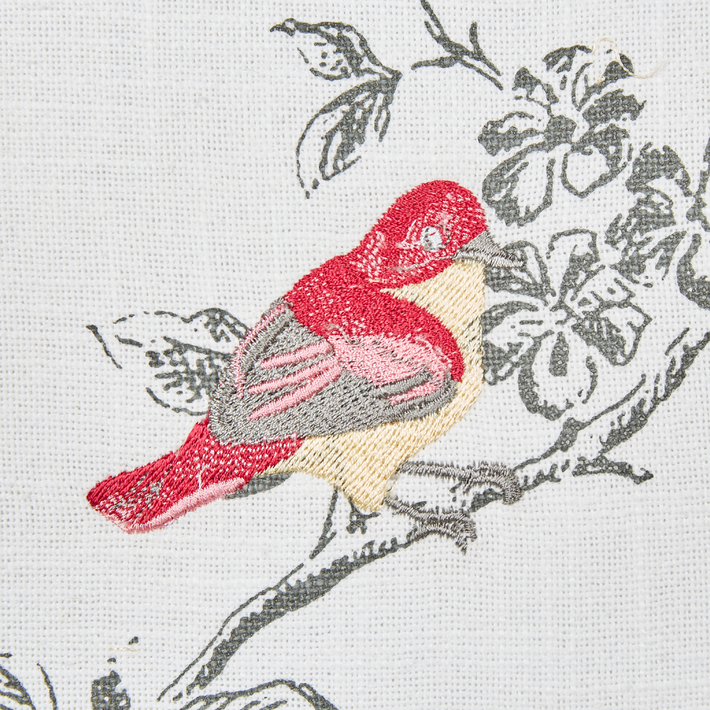 Dekokissen DILLENIA Baumwolle 45 x 45 cm Weiss Tiermuster