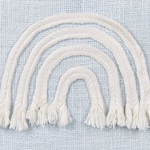 Dekokissen Regenbogenmotiv Baumwolle hellblau 45 x 45 cm 2er Set LEEA