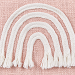 Dekokissen Regenbogenmotiv Baumwolle pastellrosa 45 x 45 cm 2er Set LEEA