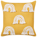 Dekokissen Regenbogenmotiv Baumwolle gelb 45 x 45 cm 2er Set LEEA