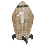 Aufbewahrungskorb mit Deckel Seegras naturfarben Raketenform 97 cm PAARL