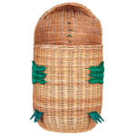 Aufbewahrungskorb Rattan naturfarben Drachenform 51 cm CRADOCK