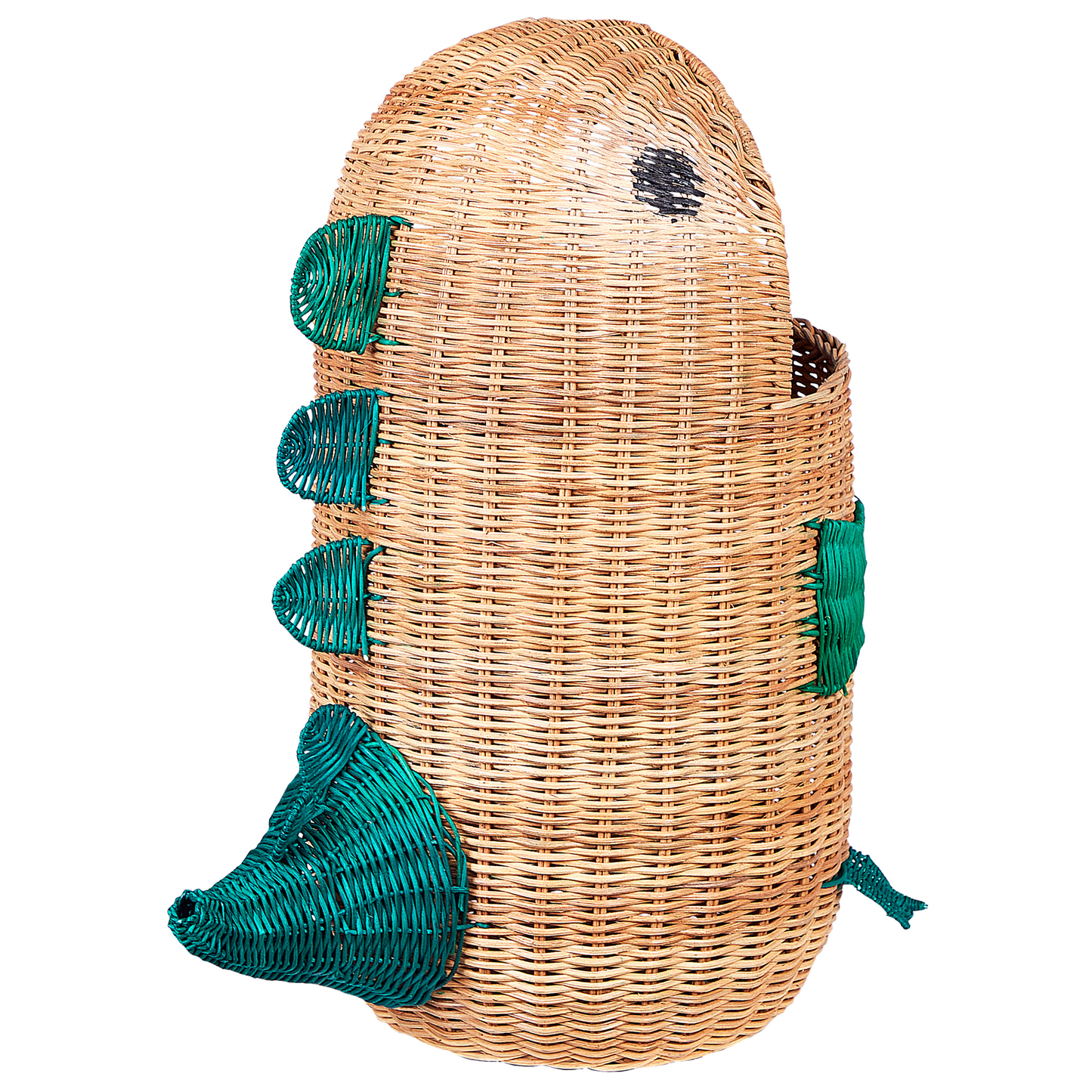 Aufbewahrungskorb Rattan naturfarben Drachenform 51 cm CRADOCK