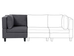 Ecksessel Leinenoptik dunkelgrau UNSTAD