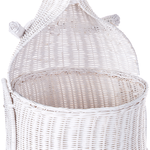Aufbewahrungskorb Rattan weiss Känguruform 74 cm KAPITI