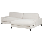 3-Sitzer Ecksofa cremeweiss linksseitig MALOY