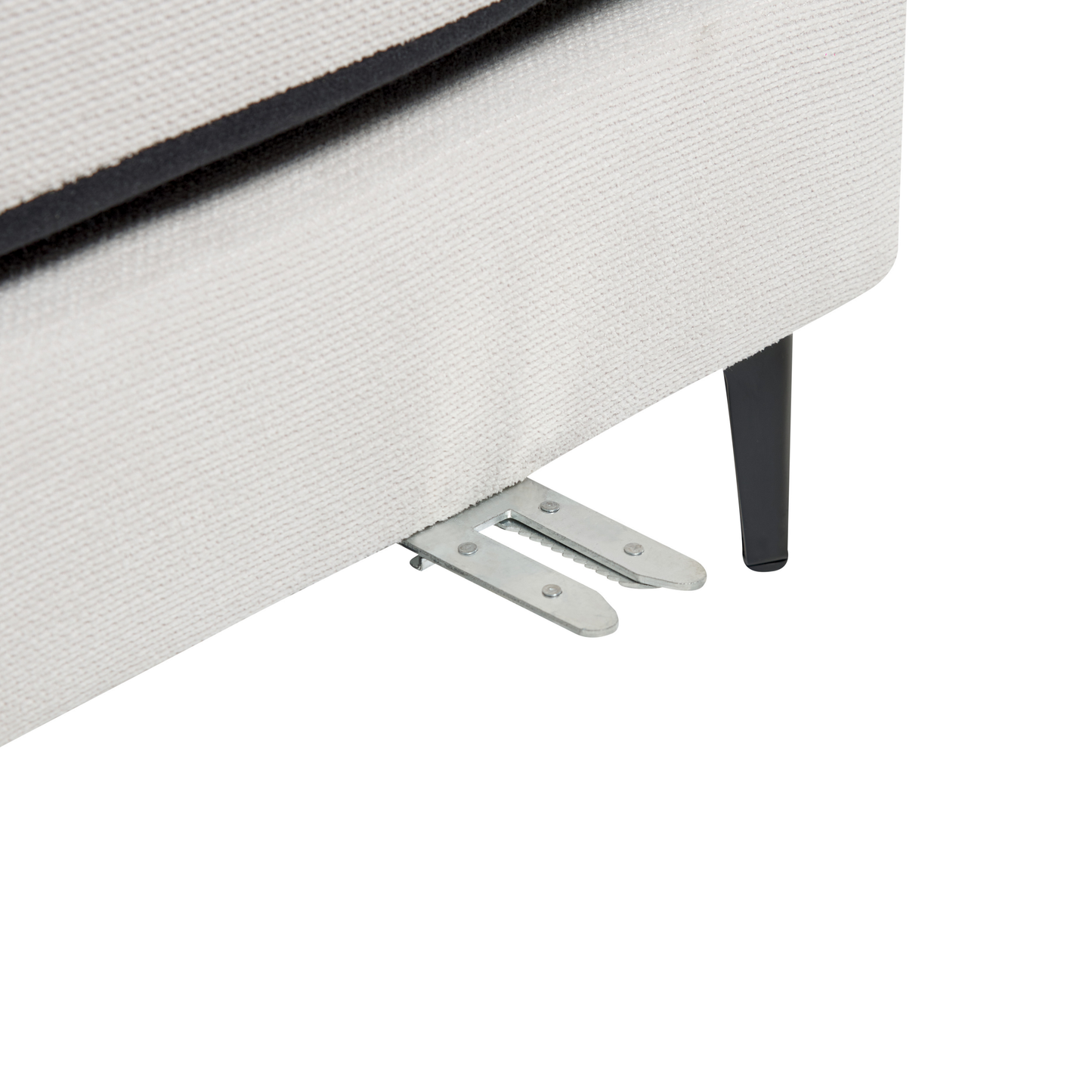 3-Sitzer Ecksofa cremeweiss linksseitig MALOY
