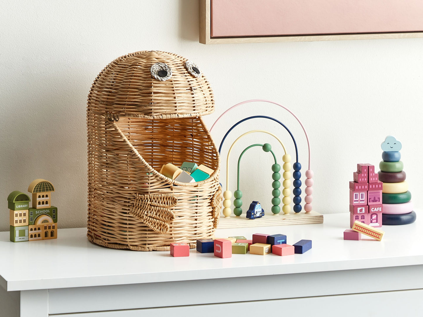 Aufbewahrungskorb Rattan naturfarben 36 cm HORMUZ