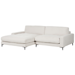 3-Sitzer Ecksofa cremeweiss rechtsseitig MALOY