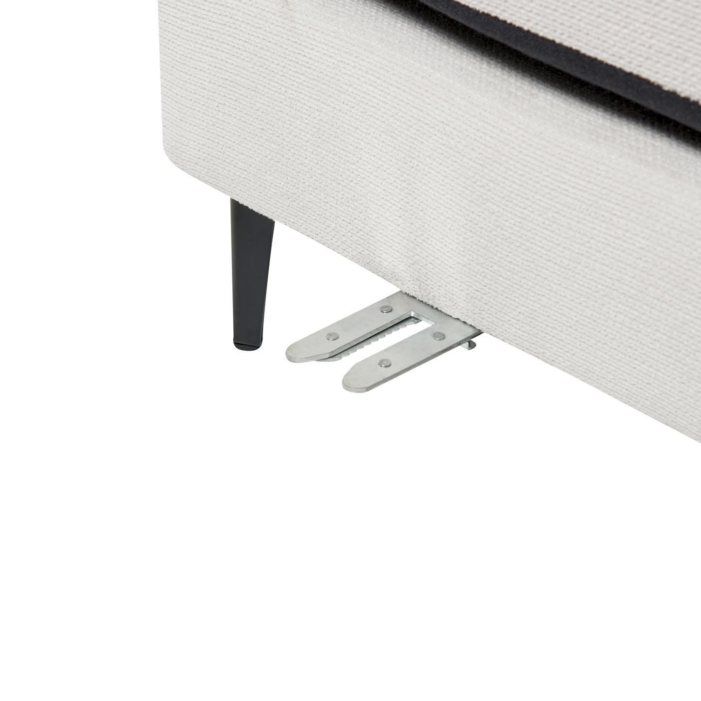 3-Sitzer Ecksofa cremeweiss rechtsseitig MALOY