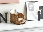 Schreibtisch Organizer Rattan naturfarben 14 x 14 cm MALPELO