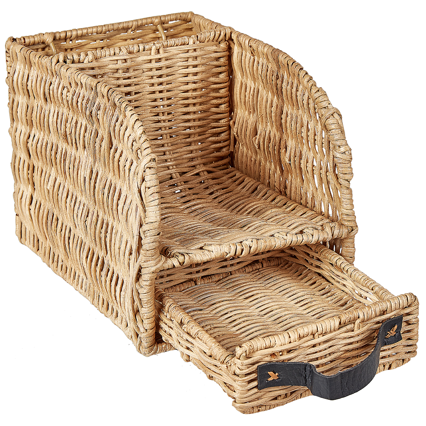 Schreibtisch Organizer Rattan naturfarben 14 x 14 cm MALPELO