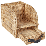 Schreibtisch Organizer Rattan naturfarben 14 x 14 cm MALPELO