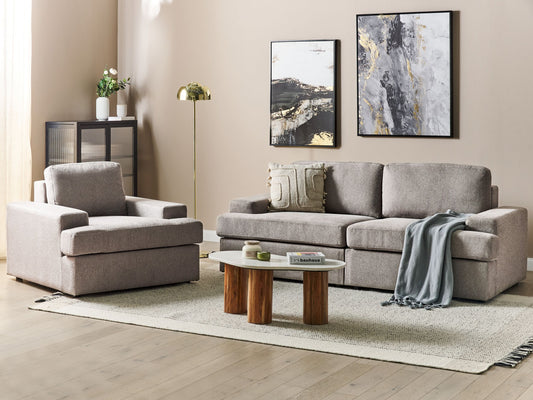 Sofa Set taupe 4-Sitzer ALLA